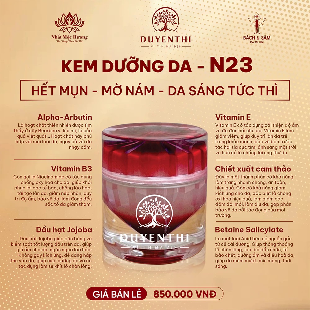 Kem dưỡng N23 Duyên Thị Bách Y Sâm